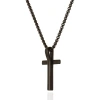 Lucky Brand Black Cross Pendant 22" Chain In Black