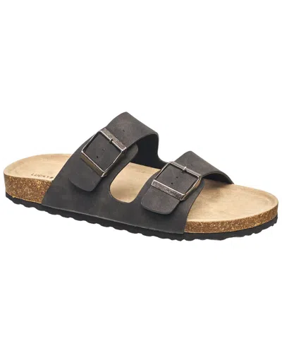 Lucky Brand Blanc Double Strap Suede Sandal In Black