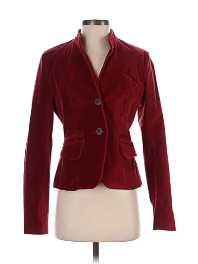 Pre-owned Lucky Brand Blazer Jacket In Burgundy