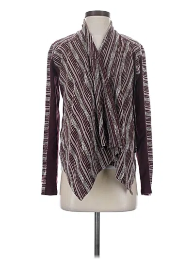 Pre-owned Lucky Brand Blazer Jacket In Burgundy