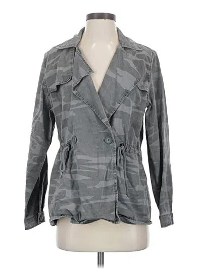 Pre-owned Lucky Brand Blazer Jacket In Gray