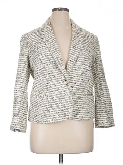 Pre-owned Lucky Brand Blazer Jacket In Gray