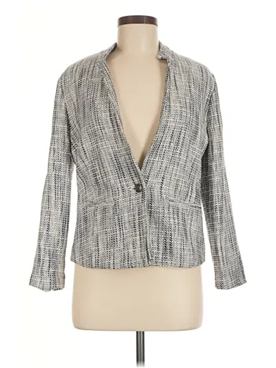 Pre-owned Lucky Brand Blazer Jacket In Gray