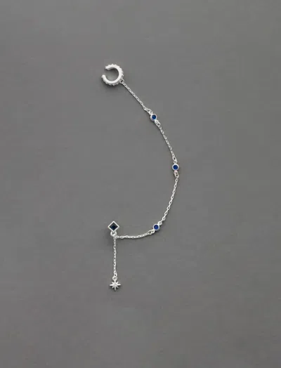 Lucky Brand Blue Ear Cuff Chain In Grey
