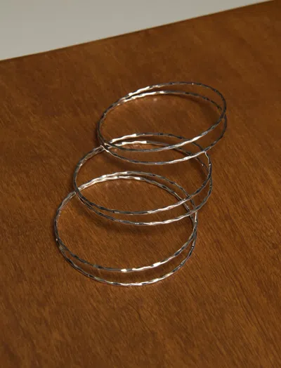 Lucky Brand Boho Bangles In Silver