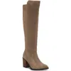 Lucky Brand Bonnay Womens Extra Wide Calf Suede Knee-high Boots In Mink Suede