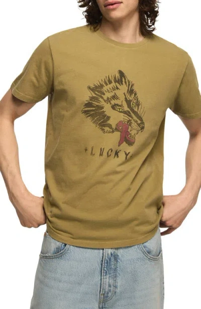 Lucky Brand Born To Lose Wolf Cotton Graphic T-shirt In Brown
