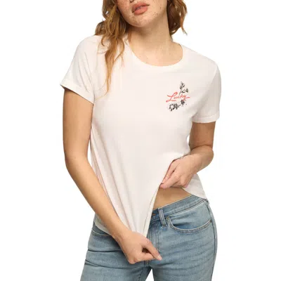 Lucky Brand Botanical Graphic T-shirt In White