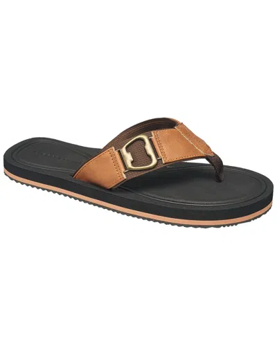 Lucky Brand Bottle Opener Leather Flip Flop In Brown