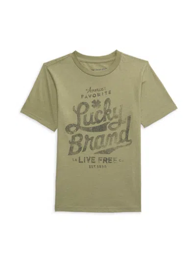 Lucky Brand Babies' Boy's Favorite Tee In Oil Green