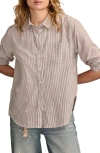 Lucky Brand Boyfriend Button-up Shirt In Gold
