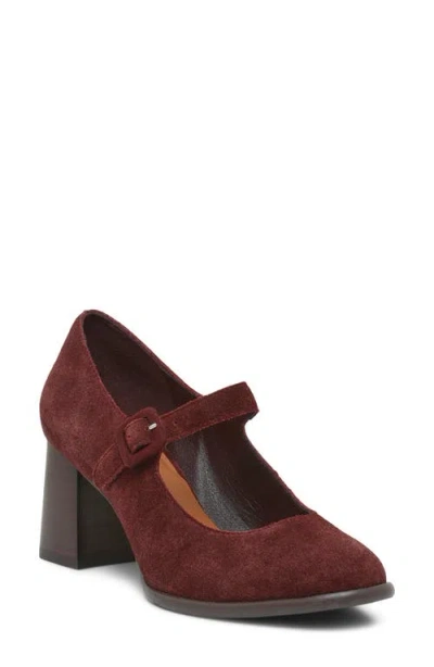 Lucky Brand Bozley Leather Mary Jane In Burgundy
