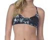 Lucky Brand Bralette Bikini Top In Global Tie Dye In Silver
