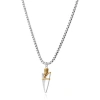 Lucky Brand Brass Two Tone Arrowhead Necklace