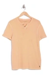 Lucky Brand Burnout Notch Neck T-shirt In Sand