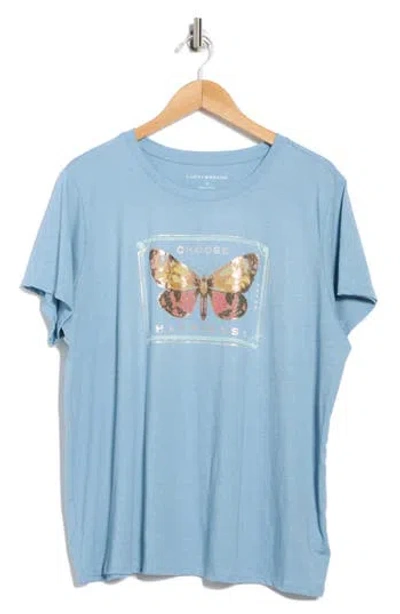 Lucky Brand Butterfly Choose Happiness Graphic T-shirt