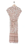 Lucky Brand Button Down Shirtdress In Sand Border