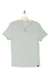 Lucky Brand Button Notch Neck T-shirt In Green