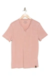 Lucky Brand Button Notch Neck T-shirt In Cafe Au La