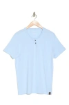 Lucky Brand Button Notch Neck T-shirt In Clear Sky
