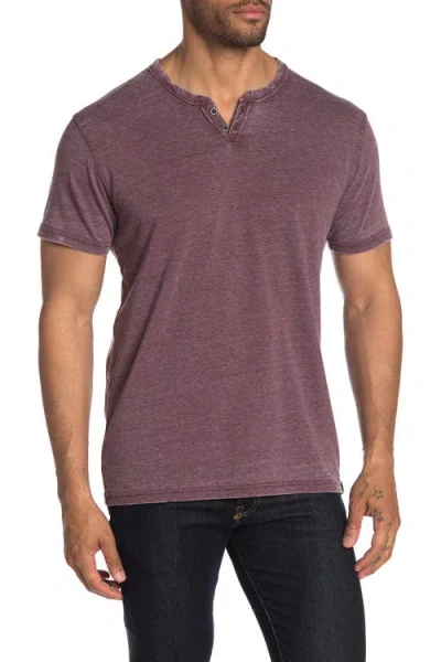 LUCKY BRAND LUCKY BRAND BUTTON NOTCH NECK T-SHIRT