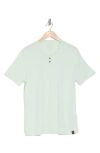 Lucky Brand Button Notch Neck T-shirt In Misty Jade