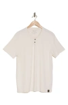 Lucky Brand Button Notch Neck T-shirt In Whisper White