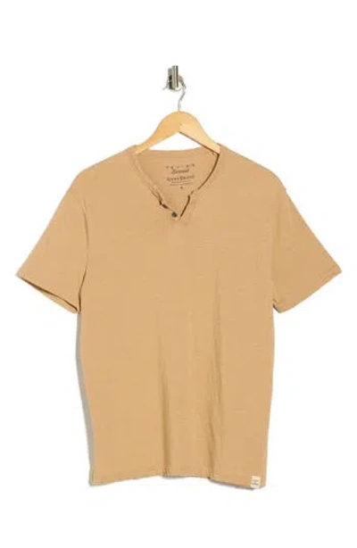 Lucky Brand Burnout Notch Neck T-shirt In Neutral