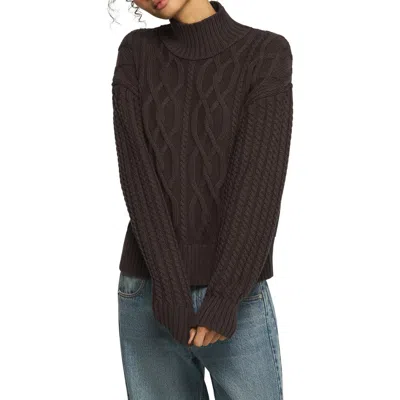 Lucky Brand Cable Mock Neck Sweater In Multi