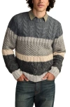 Lucky Brand Cable Stitch Sweater In Gray