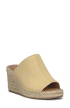 Lucky Brand Cabriah Espadrille Platform Wedge Slide Sandal In Sunlight Leather