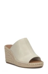 Lucky Brand Cabriah Espadrille Platform Wedge Slide Sandal In Tusk Leather