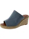 Lucky Brand Cabriah Espadrille Platform Wedge Slide Sandal In Blue