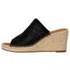 Lucky Brand Cabriah Woven Espadrille Wedge Sandal Black / Black Lk-cabriah2-002 Women's In Black