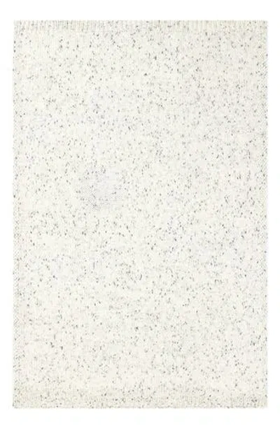 Lucky Brand Calafia Chunky Knit Throw Blanket In White/black