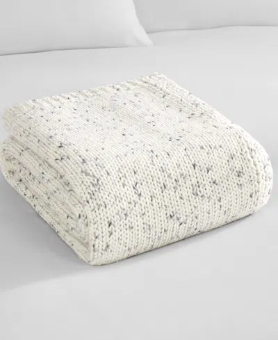 Lucky Brand Calafia Knit Throw, 50" X 70" In White,black
