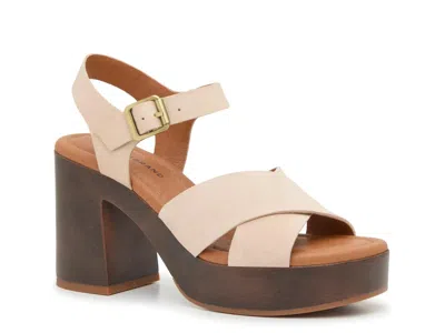 Lucky Brand Calby Platform Sandal In White