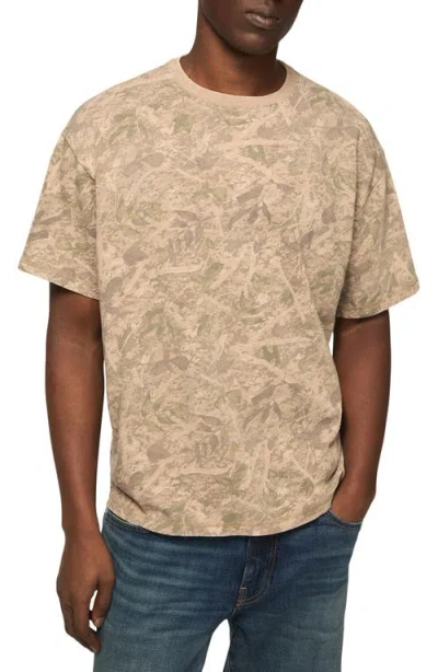 Lucky Brand Camo Cotton T-shirt In Neutral