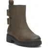 Lucky Brand Luck Brand Women's Candre Double Buckle Moto Lug Sole Booties In Dark Brown