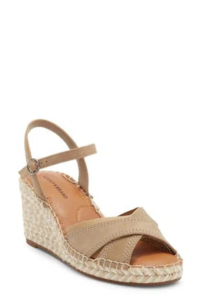 Lucky Brand Candyr Platform Wedge Sandal In Brown