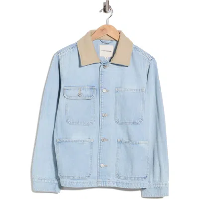 Lucky Brand Canvas Collar Denim Barn Jacket In Blue