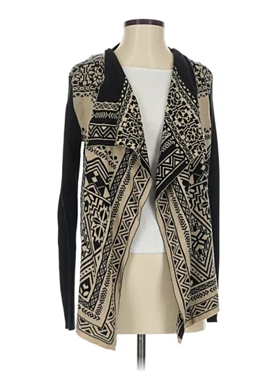 Pre-owned Lucky Brand Cardigan Sweater In Black