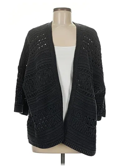 Pre-owned Lucky Brand Cardigan Sweater In Black