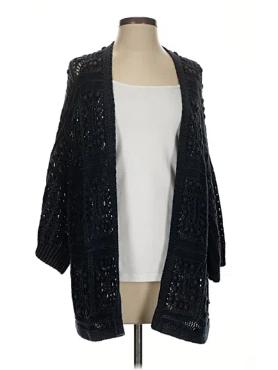 Pre-owned Lucky Brand Cardigan Sweater In Black