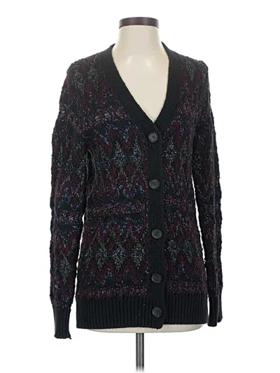 Pre-owned Lucky Brand Cardigan Sweater In Black