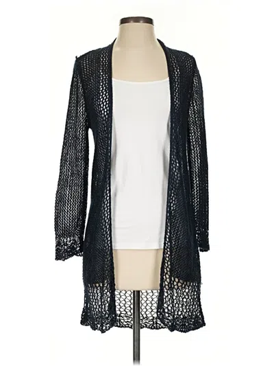 Pre-owned Lucky Brand Cardigan Sweater In Black