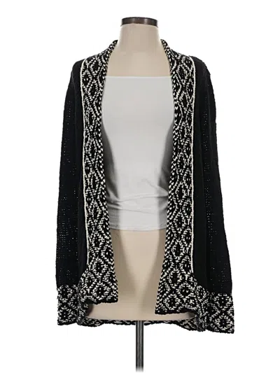 Pre-owned Lucky Brand Cardigan Sweater In Black