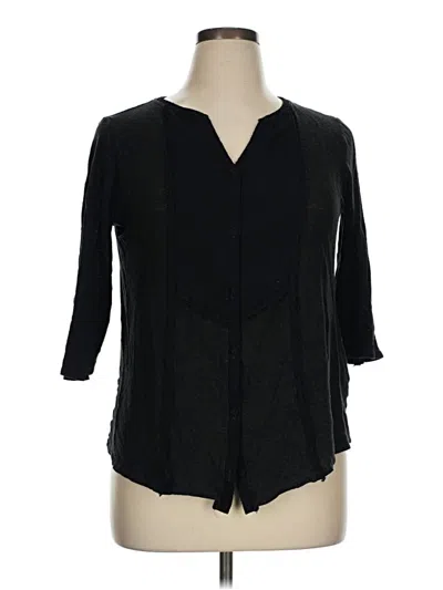 Pre-owned Lucky Brand Cardigan Sweater In Black