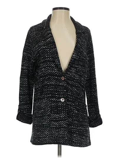 Pre-owned Lucky Brand Cardigan Sweater In Black