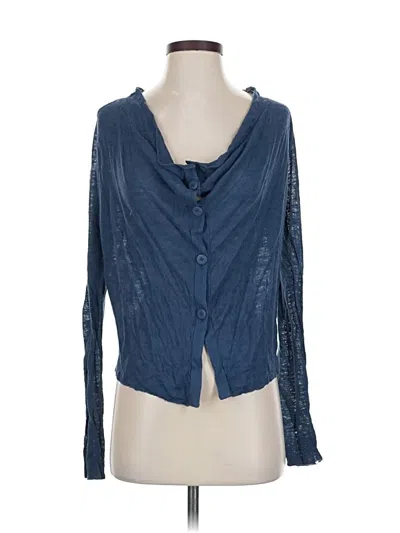 Pre-owned Lucky Brand Cardigan Sweater In Blue